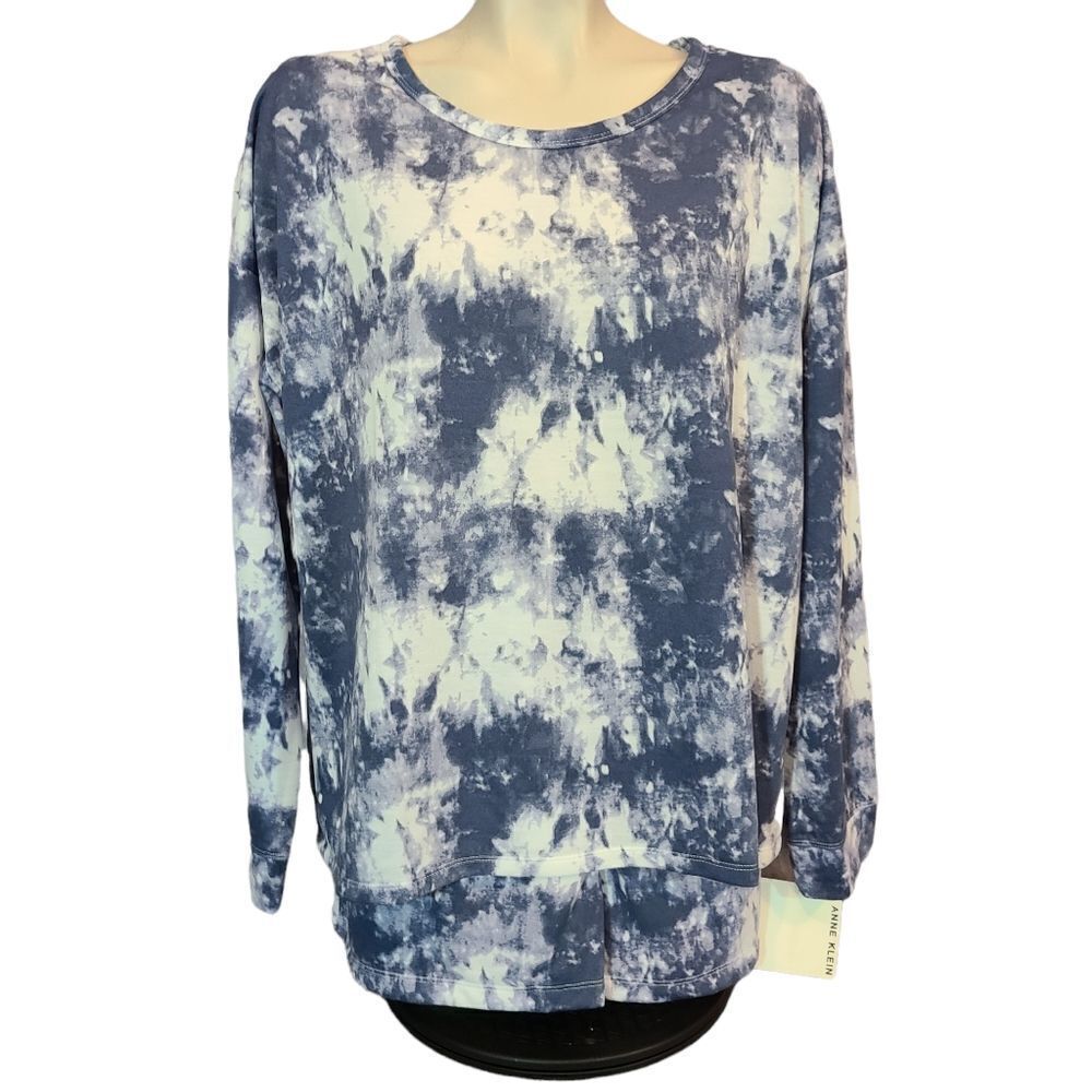 Anne Klein Blue Tie Dye Loungewear 2 Piece SET Size XL